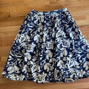 a new day Navy and White Floral Circle Skirt